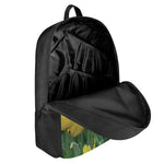 Yellow Tulip Print 17 Inch Backpack