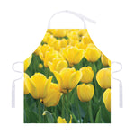 Yellow Tulip Print Adjustable Apron
