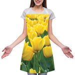 Yellow Tulip Print Adjustable Apron