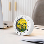 Yellow Tulip Print Alarm Clock