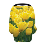 Yellow Tulip Print Baby Seat Cover