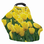 Yellow Tulip Print Baby Seat Cover