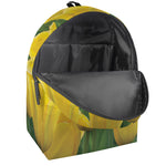 Yellow Tulip Print Backpack
