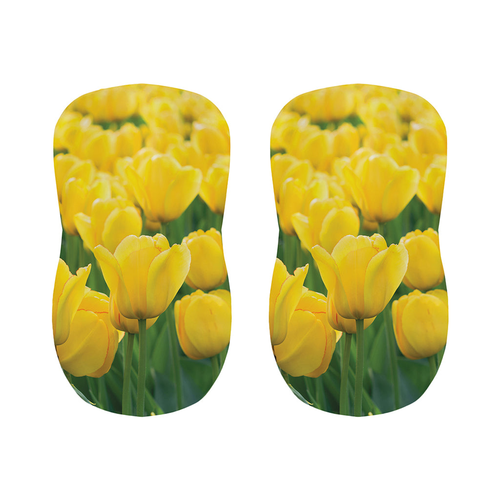 Yellow Tulip Print Bar Stool Covers