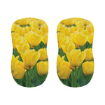 Yellow Tulip Print Bar Stool Covers