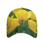 Yellow Tulip Print Baseball Cap