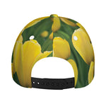 Yellow Tulip Print Baseball Cap