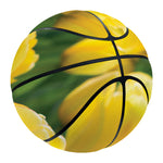 Yellow Tulip Print Basketball