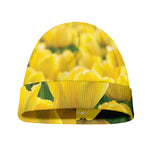 Yellow Tulip Print Beanie