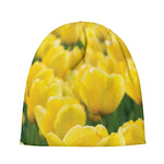 Yellow Tulip Print Beanie