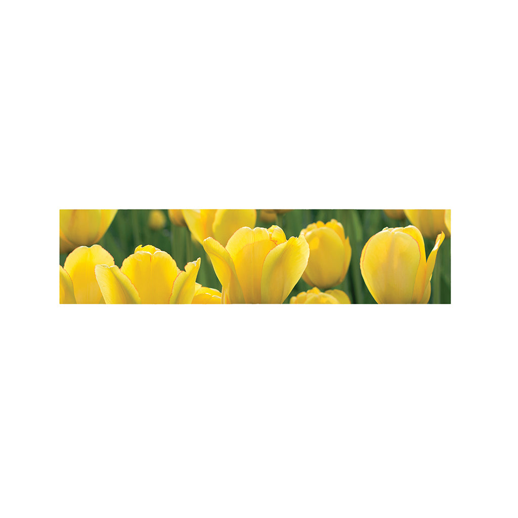 Yellow Tulip Print Bed Runner