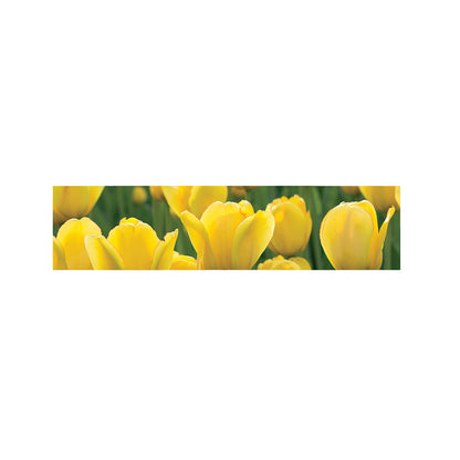 Yellow Tulip Print Bed Runner