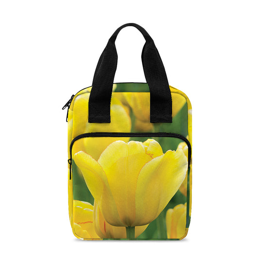 Yellow Tulip Print Bible Tote Bag