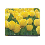 Yellow Tulip Print Bifold Wallet