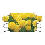 Yellow Tulip Print Car Windshield Snow Cover