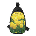 Yellow Tulip Print Sling Bag