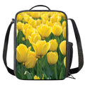 Yellow Tulip Print Crossbody Lunch Bag