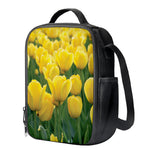 Yellow Tulip Print Crossbody Lunch Bag