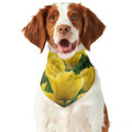 Yellow Tulip Print Dog Bandana