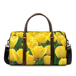 Yellow Tulip Print Duffle Bag