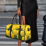 Yellow Tulip Print Duffle Bag