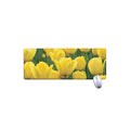 Yellow Tulip Print Extended Mouse Pad