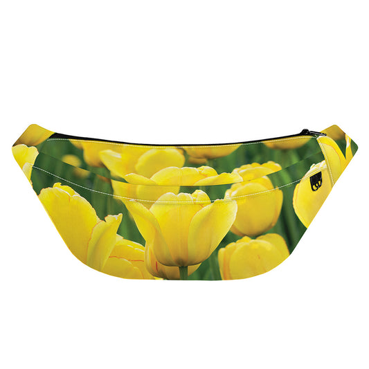 Yellow Tulip Print Fanny Pack