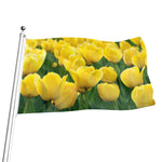 Yellow Tulip Print Flag