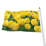 Yellow Tulip Print Flag