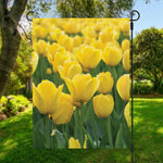 Yellow Tulip Print Garden Flag