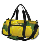 Yellow Tulip Print Gym Bag