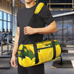 Yellow Tulip Print Gym Bag