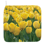 Yellow Tulip Print Hand Towel