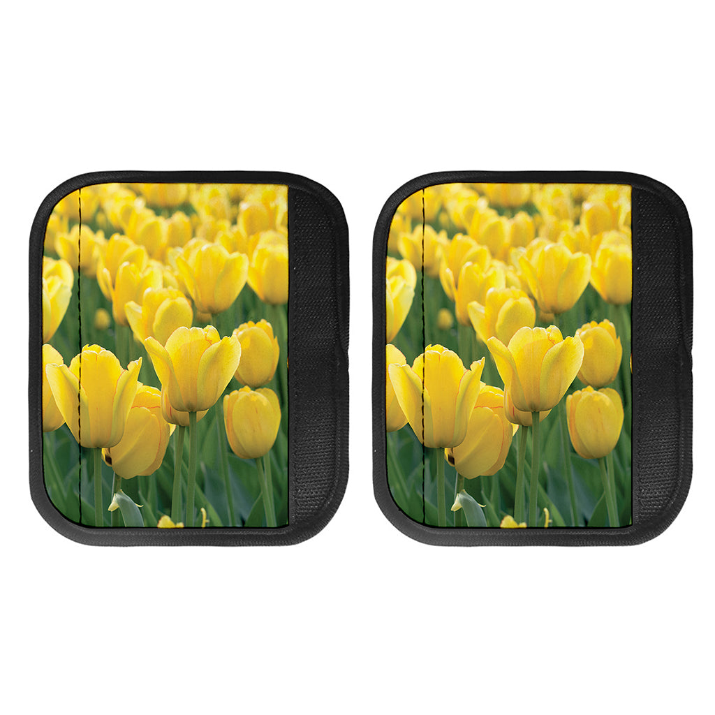 Yellow Tulip Print Handle Covers