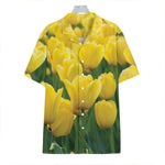 Yellow Tulip Print Hawaiian Shirt