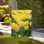 Yellow Tulip Print House Flag