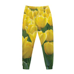 Yellow Tulip Print Jogger Pants