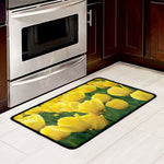 Yellow Tulip Print Kitchen Mat