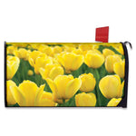 Yellow Tulip Print Mailbox Cover