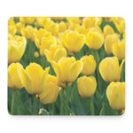 Yellow Tulip Print Mouse Pad