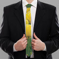 Yellow Tulip Print Necktie