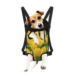 Yellow Tulip Print Pet Carrier Backpack