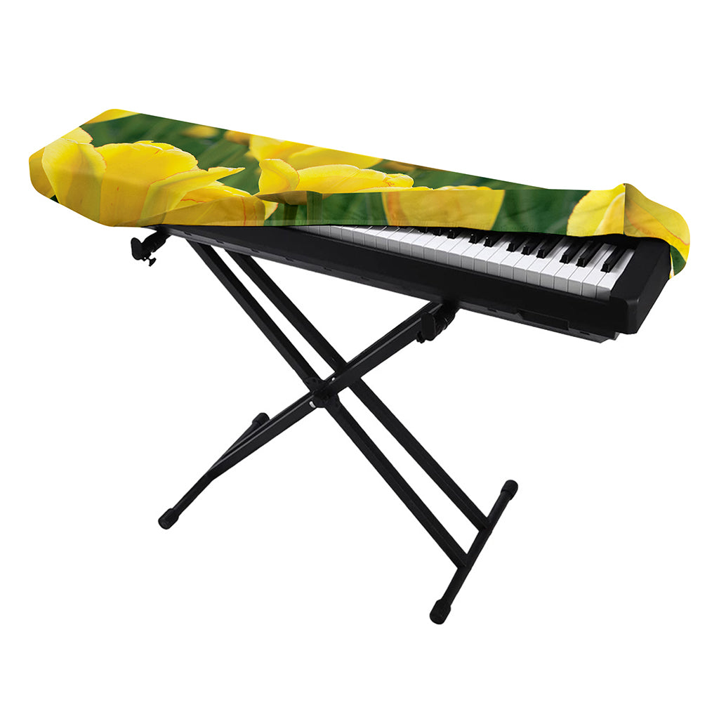 Yellow Tulip Print Piano Keyboard Cover