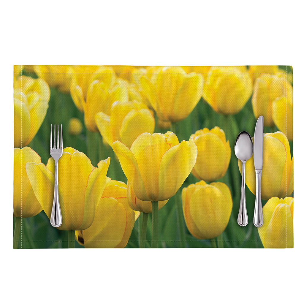 Yellow Tulip Print Placemat