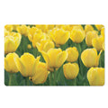Yellow Tulip Print Polyester Doormat