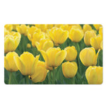 Yellow Tulip Print Polyester Doormat