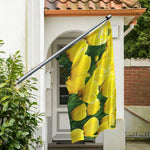 Yellow Tulip Print Polyester Flag