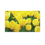 Yellow Tulip Print Polyester Flag