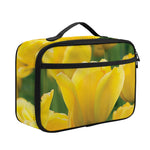 Yellow Tulip Print Portable Lunch Bag