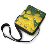 Yellow Tulip Print Rectangular Crossbody Bag